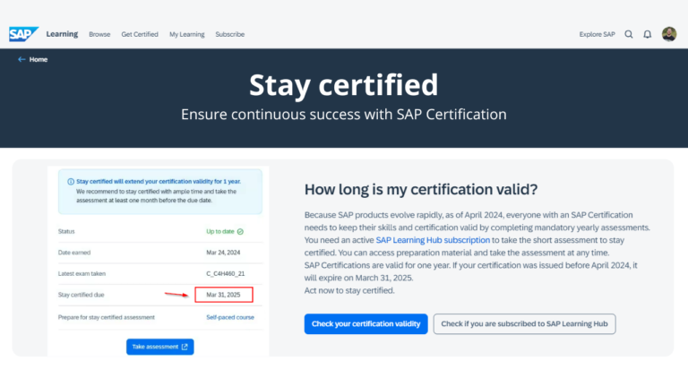 Mantenha-se certificado com o programa Stay Certified